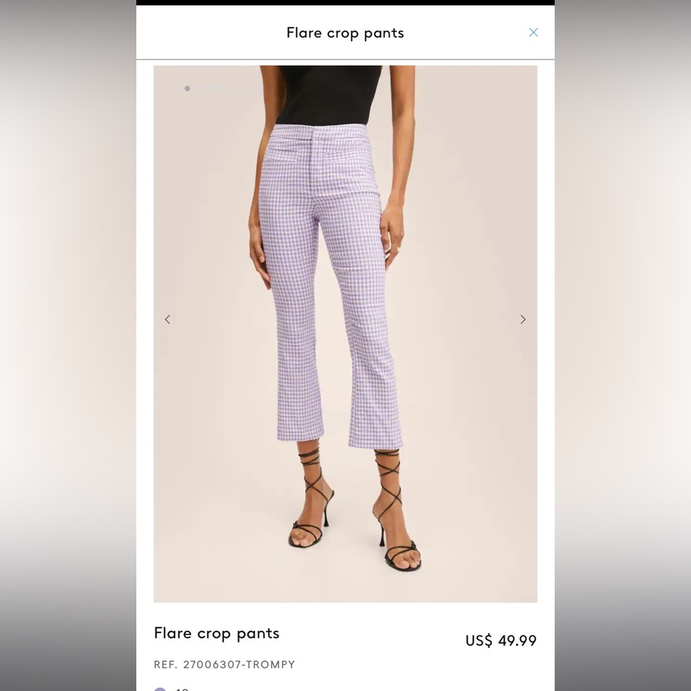 Mango Gingham Pants - image 1